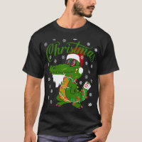 Alligador de crocodilo natalino de xmas roupa de i