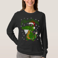 Alligador de crocodilo natalino de xmas roupa de i