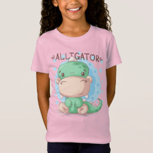Camiseta Alligador De Cuta Para Crianças