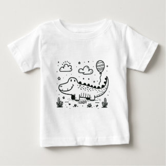 Camiseta Alligador Feliz com Balão - Arte de Enfermeiro Bon