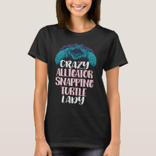 Camiseta Alligador Louco Encaixando Tartaruga Dama Encaixad