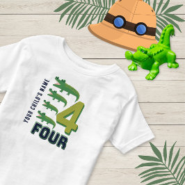 Camiseta Alligador Número Quatro Cute Personalizado