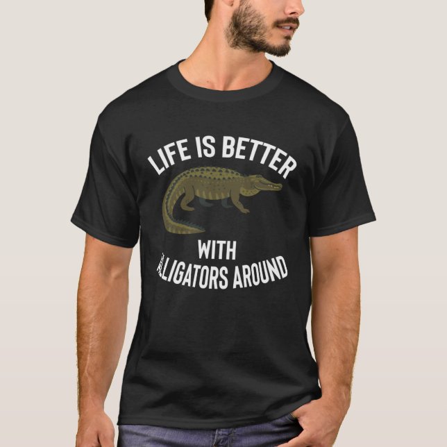Camiseta Alligadores de Cute de Roupa de Alligador Funny Lo (Frente)