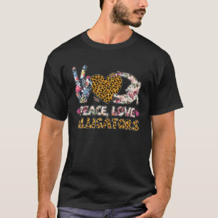 Camiseta Alligadores de paz Lepard Lover Animal Women G