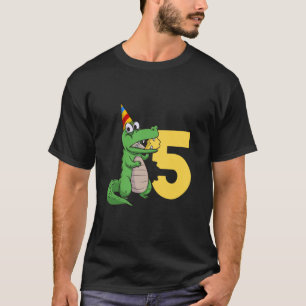 Camiseta Alligator 5 Birthday 5 Anos Ancil Crocodilo Allig
