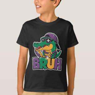 Camiseta Alligator Bruh Mardi Gras Costume Adolescentes