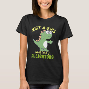 Camiseta Alligator Crocodile Apenas Uma Menina Que Ama Alli