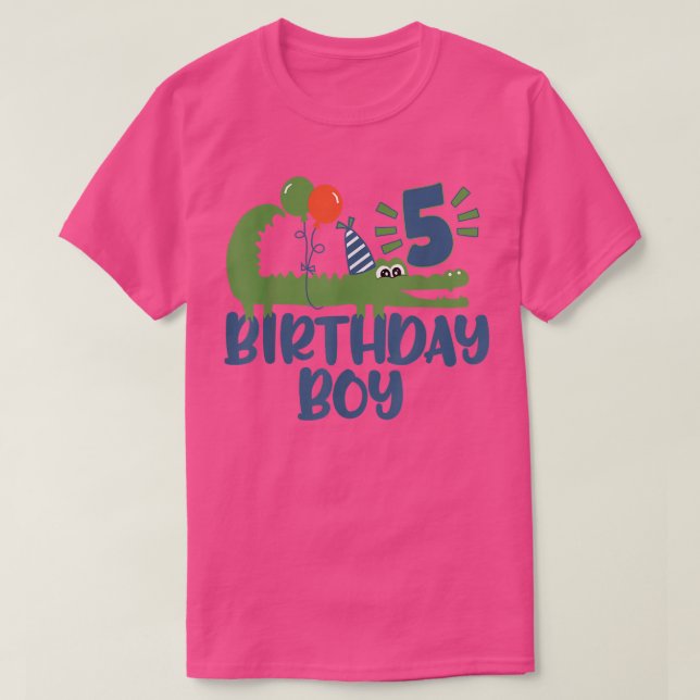 Camiseta Alligator Cute de 5 anos design (Frente do Design)