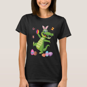 Camiseta Alligator E Coelho Coelho Que Ovos De Páscoa Feliz