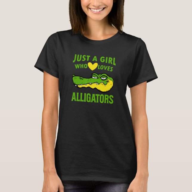 Camiseta Alligator Girl Crocodilo Lover Cute Engraçado Répt (Frente)