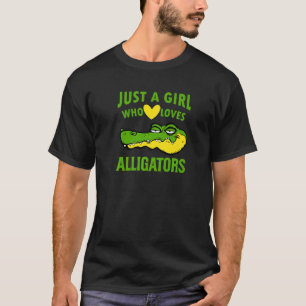 Camiseta Alligator Girl Crocodilo Lover Cute Engraçado Répt