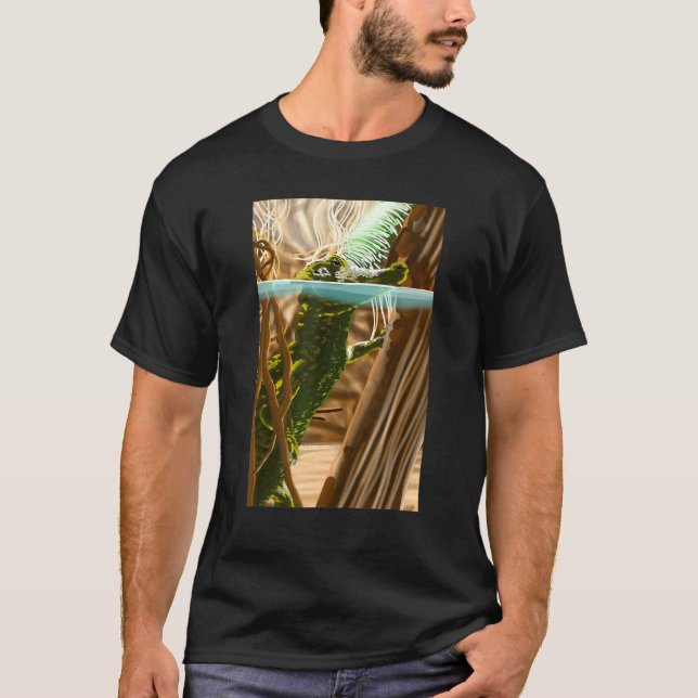 Camiseta Alligator Nadando no pântano Flórida Réptil Wildli (Frente)