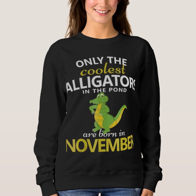Camiseta Alligator November Birthday Birthday Party Outfit (Frente)