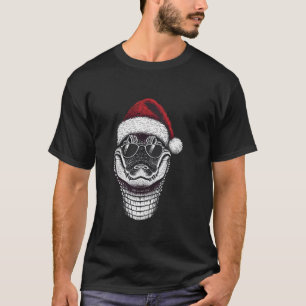 Camiseta Alligator Santa Hat Crocodilo de Natal