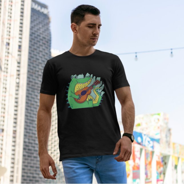 Camiseta Alligator tocando violão (Criador carregado)