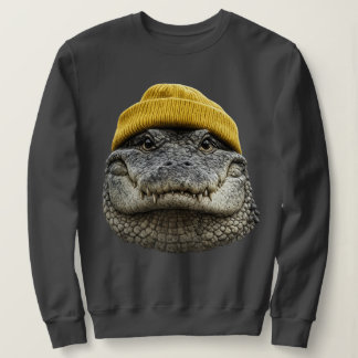 Camiseta alligator Wearing Beanie  Vintage 90s Gator Design