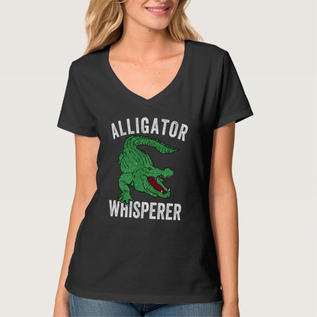 Camiseta Alligator Whisperer Gator Crocodile Zoo Animal (Frente)