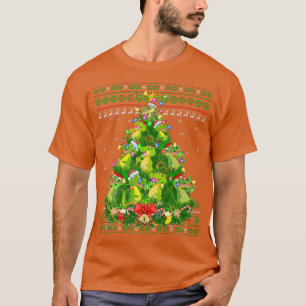 Camiseta Alligator Xmas Lighting Tree Papais noeis Alligato