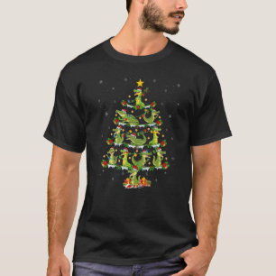 Camiseta Alligator Xmas Lights Alligator Árvore de Natal