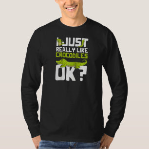 Camiseta Alligator Zoo Réptil Crocodilo Crocodilo Raglan