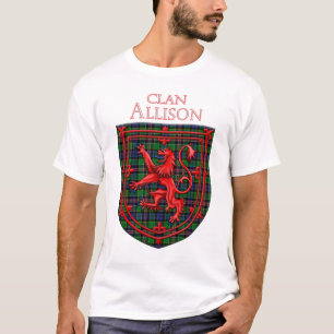 Camiseta Allison Tartan Scottish Xadrez Lion Rampant