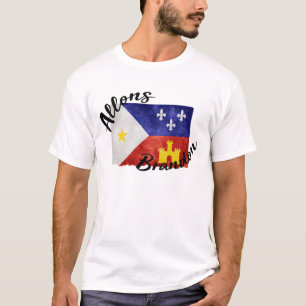 Camiseta Allons Brandon Louisiana Acadiana Flag American EU