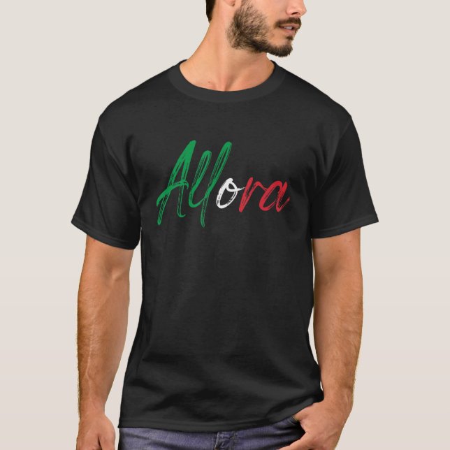 Camiseta Allora Itália Flag Cores Italianas (Frente)
