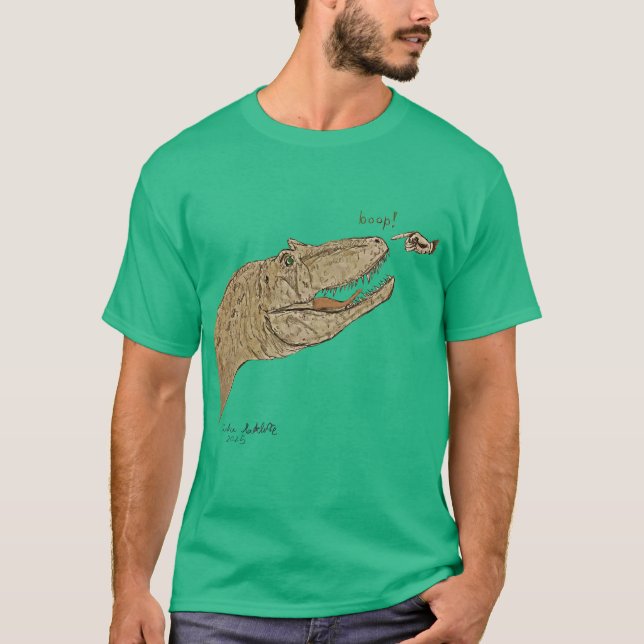 Camiseta Allosaurus Boop Frente Apenas Design (Frente)