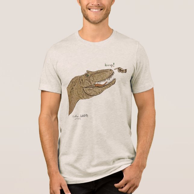 Camiseta Allosaurus Boop Frente e Verso (Frente)