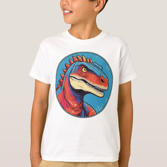 Camiseta Allosaurus - Camiseta-T do Dinossauro Clássico (Frente)