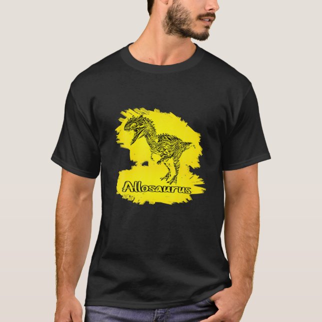 Camiseta Allosaurus Dinosaur Motif Prehistoric Predator Din (Frente)