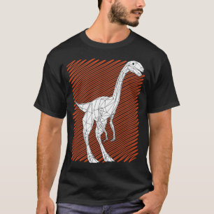 Camiseta Allosaurus poligonais amantes da arte dinossauros