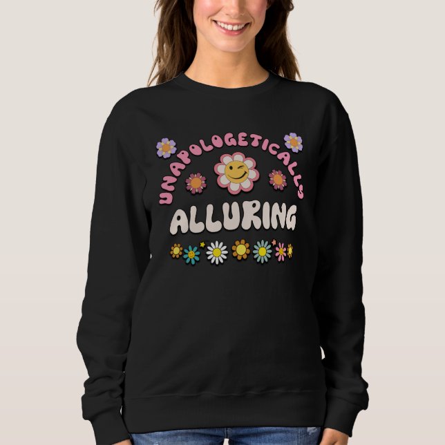 Camiseta ALLURING Retro Groovy Unapologetically ALLURING (Frente)