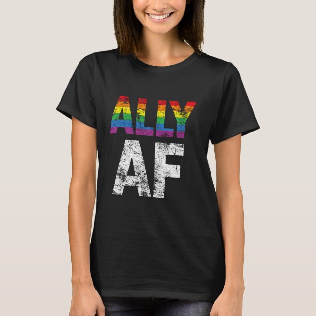 Camiseta Ally AF Hetero Proud Ally (Frente)