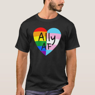 Camiseta Ally Af Lgbtq Flag Orgulho gay Igualdade Trans Les