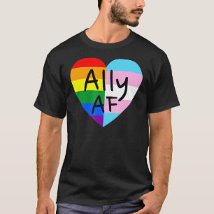 Camiseta Ally Af Lgbtq Flag Orgulho gay Igualdade Trans Les