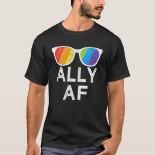 Camiseta Ally Af Sunglass Trans Flag Igualdade de Amor LGBT