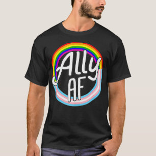 Camiseta ALLY AF Trans Flag de Igualdade de Amor LGBT Primo