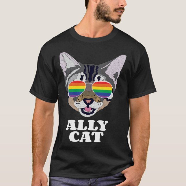 Camiseta Ally Cat  Gay Pride (Frente)