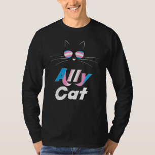 Camiseta Ally Cat Rainbow Sunglass Transgender Pride Kitt