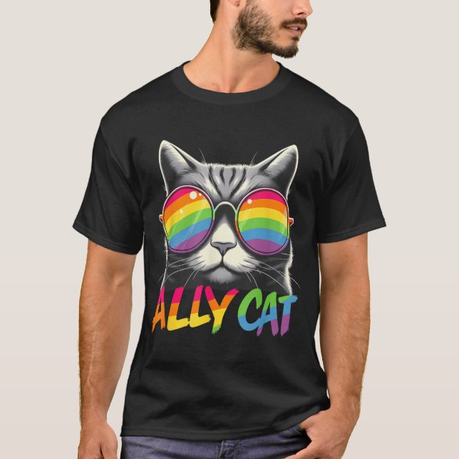 Camiseta Ally Cat Transgender Pride (Frente)
