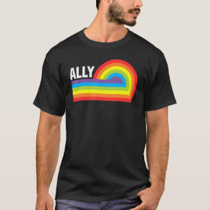 Camiseta Ally Color Rainbow LGBTQ Community Orgulho gay Gen