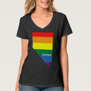 Camiseta Ally do Orgulho Lgbt do Mapa do Estado de Nevada