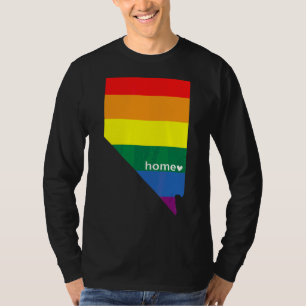 Camiseta Ally do Orgulho Lgbt do Mapa do Estado de Nevada