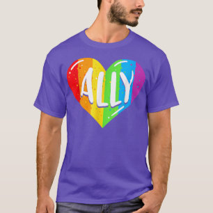Camiseta Ally LGBTQ Para Homens Orgulho gay