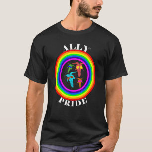 Camiseta Ally Pride LGBTQ Igualdade Rainbow Lésbica Gay Tra