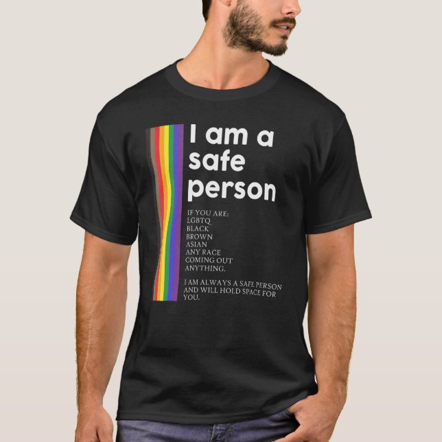 Camiseta Ally Safe Pessoa LGBTQ Ally (Frente)