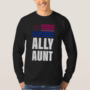 Camiseta Ally Tia Bisexual Flag Lgbt Orgulho gay