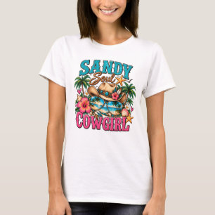 Camiseta Alma Arenosa Cowgirl Costeira Ocidental Praia