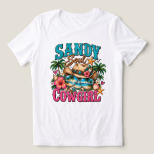 Camiseta Alma Arenosa Cowgirl Costeira Ocidental Praia
